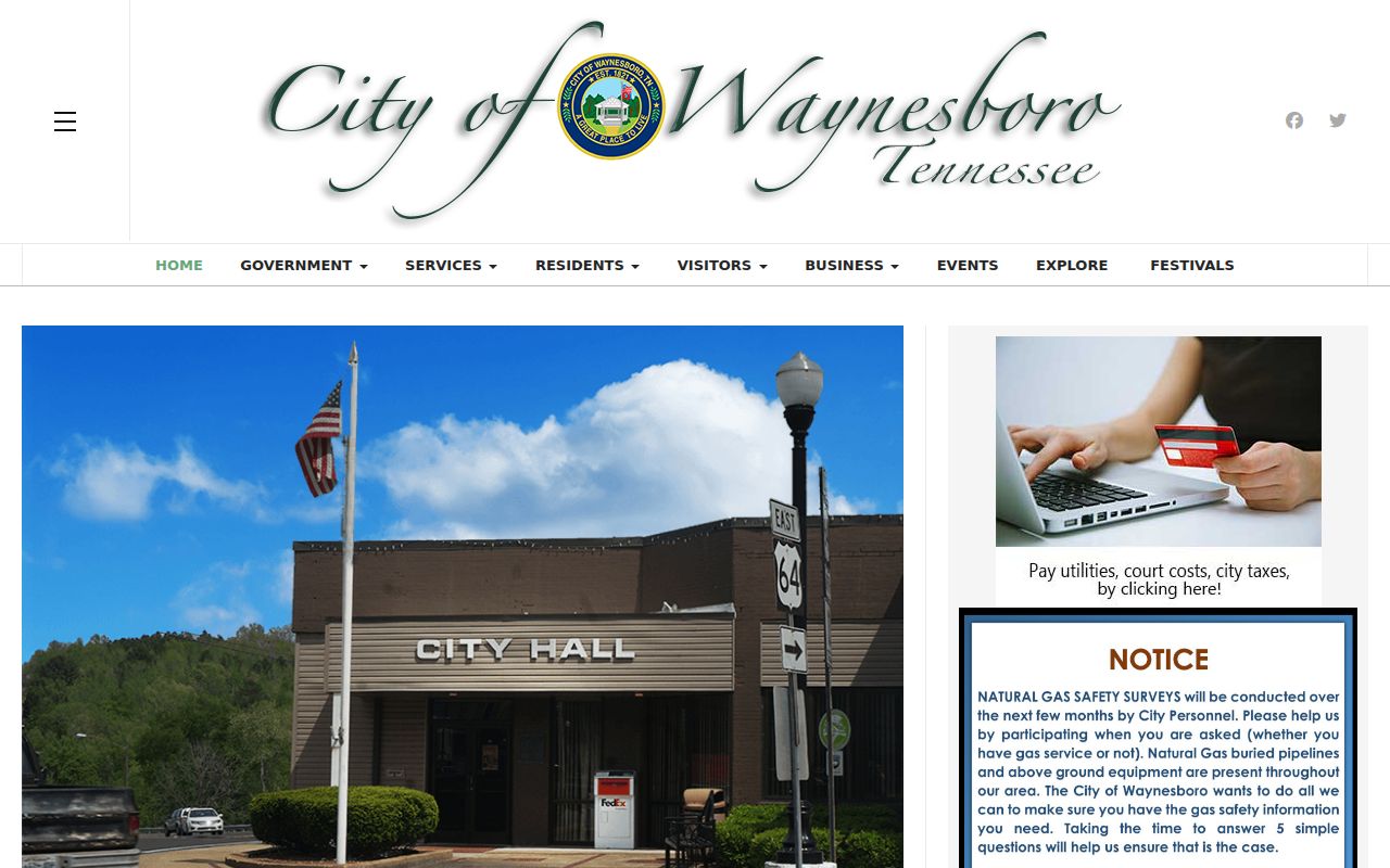 Waynesboro court records and official City Hall setting