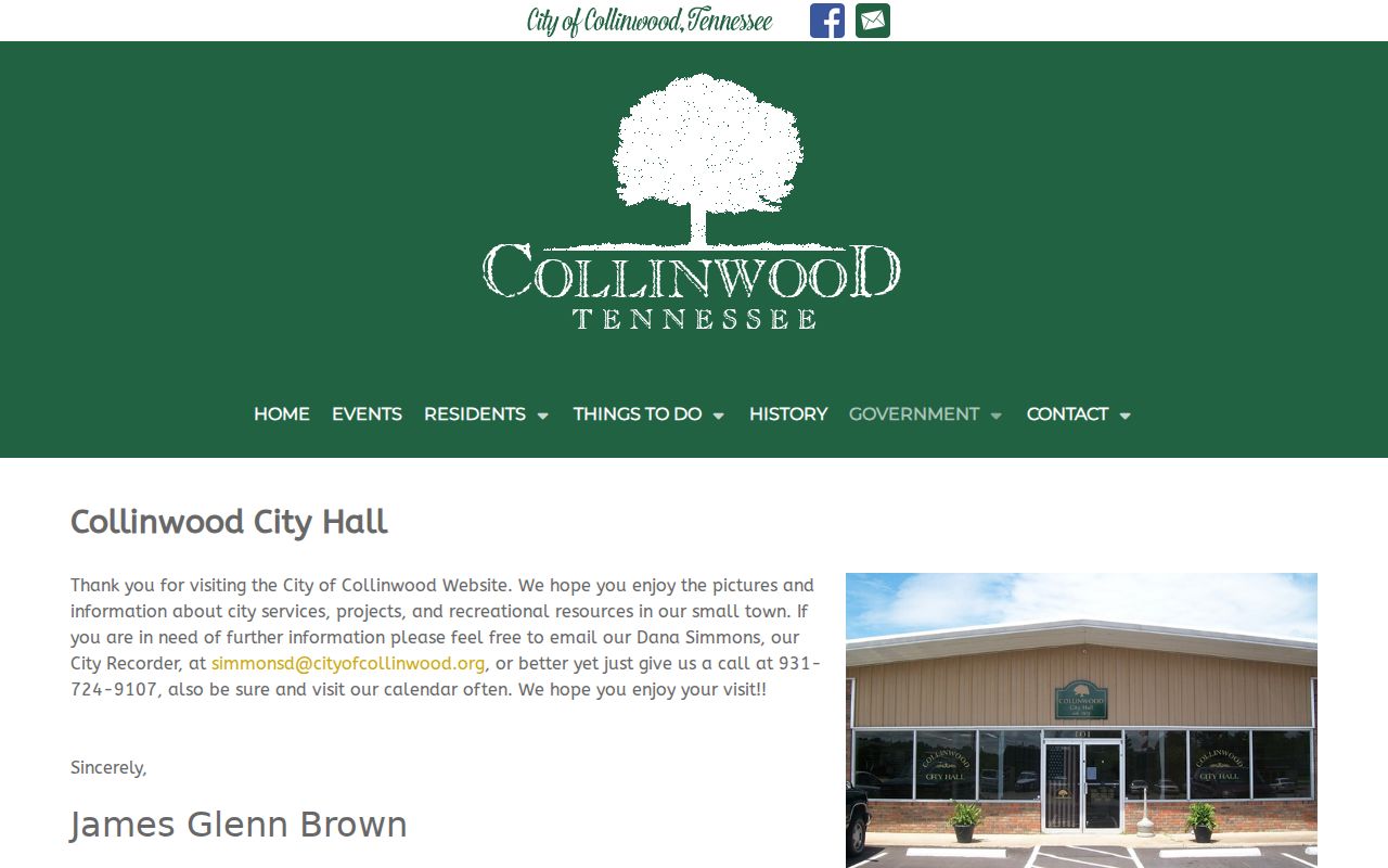 Collinwood court records at the official City Hall office